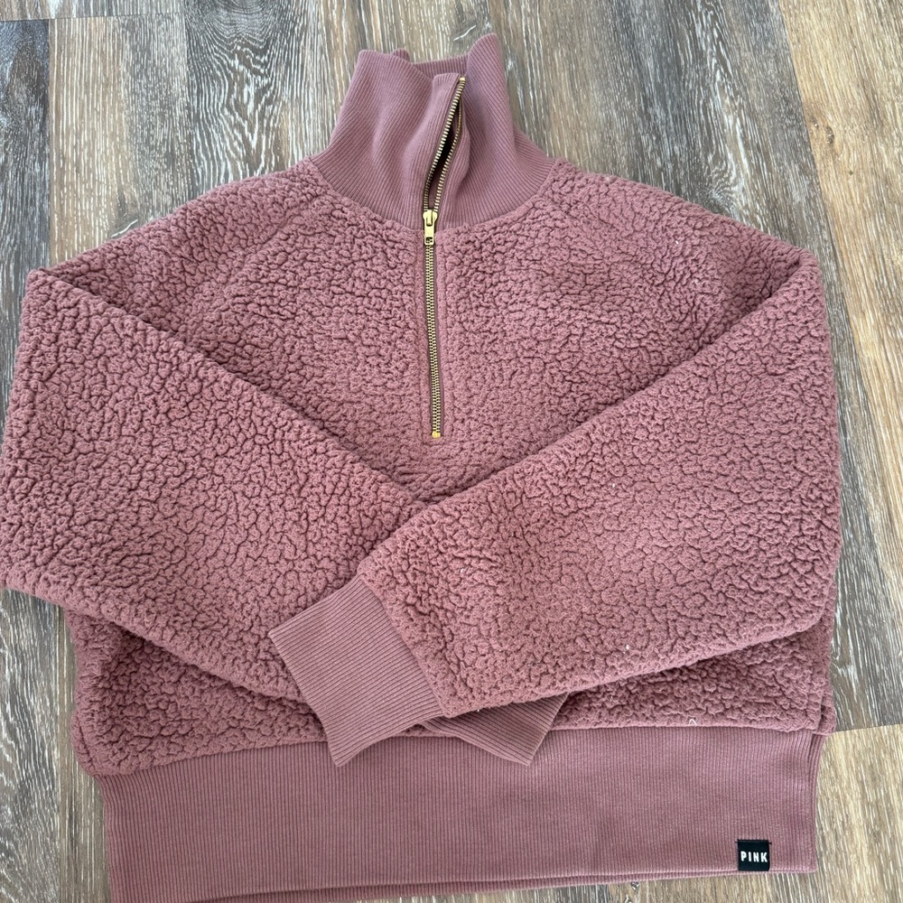 PINK by VS Mauve 1/4 crop pullover